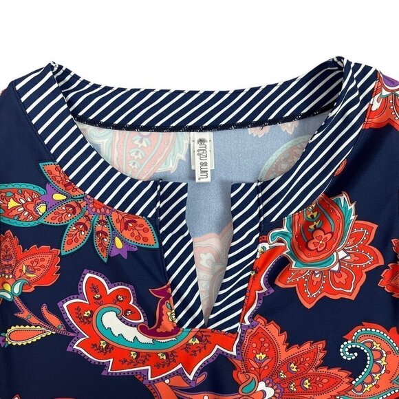 Mazu Swim Womens Cover Up Paisley Floral Print Beach Stretch Medium - Picture 4 of 11